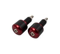 Bike It Red 18mm Bar Ends With Carbon Fibre Insert
