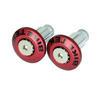 Motorcycle Flush Bar Ends Pair Dual Fitment Universal Fitting Suitable For 14mm & 18mm Inside Diameter Handlebars (Red)