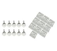 Bike It Silver Quick Release Fairing Fasteners Slip-On 17mm Pack Of 10