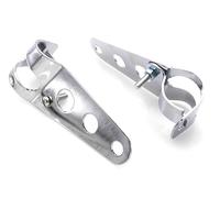 Bike It Standard Chrome Motorcycle Motorbike Headlight Brackets 30-38mm