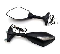 Bike It Trojan Motorcycle Mirrors Universal 6mm Thread Fairing Mounted Mirrors With Led Indicators