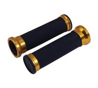 Bike It Twin Ring Gold Motorcycle Handlebar Grips 22mm