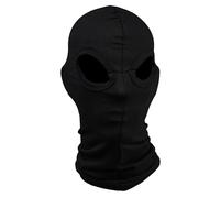 BIKE IT Two Eye Hole Balaclava Black Thermal Cotton Mix Under Helmet Protection