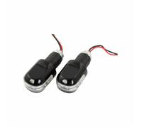 Bike It Motorcycle Bar End Weights with Built-In Amber LED Indicators - CNC Machined Universal Handlebar Ends - Fits 18mm Internal Bar Diameter