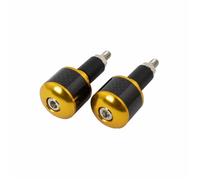 Bike It Gold 18mm Motorcycle Bar Ends With Carbon Fibre Insert