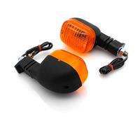 BIKE IT Universal Motorcycle Indicators Flexi Stem Indicators With Black Body Amber Lens 12v 10w
