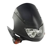 Bike It Universal Raptor 12V 25/25W Fairing Headlight With Indicators - Black