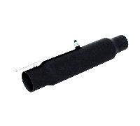 BikeTek Motorcycle Exhaust Universal Custome Matt Black Silencer 12" Short