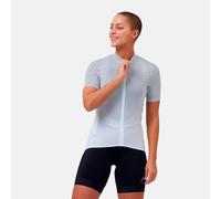 Bike Jersey Odlo Collar Full Zip Zeroweig (white - black) woman