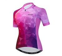 Bike Jersey Women Cycling Shirt Team Bicycle Clothing Ladies Biking Tops Tights Pink Purple M