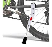 Bike Kickstand, Adjustable Bike Kick Stand for 24 to 27.5 inch Wheels, Bicycle Kickstand Aluminum Alloy Folding Bicycle Stand Kick fFor Mountain Bikes, Road Bikes With Anti-Slip Rubber Feet, White