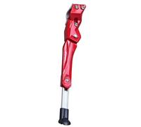 Bike Kickstand Adjustable Rear Support Aluminum Frame Non-Slip Foot Compatible Mountain Bike Suitable for Parking Garage Ca, Red