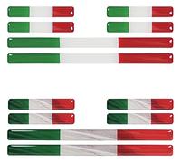 BIKE-label Italy 3D Sticker Flags Pack of 12 Stickers Car Motorcycle 300122VA