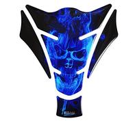 Bike-Label Tankpad 3D Motorbike Sticker Ghost Blue Compatible with Suzuki 500060
