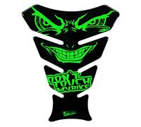 BIKE-label X502880 Motorbike Tank Pad 3D Evil Eyes Dont Touch My Bike Neon Green