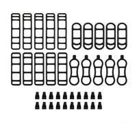 Bike Light Installation Made Easy with Silicone Strap Sets Available in Both 35 PCS & 40 PCS Options (35PCS)