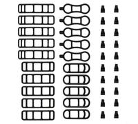 Bike Light Installation Made Easy with Silicone Strap Sets Available in Both 35 PCS & 40 PCS Options (40PCS)