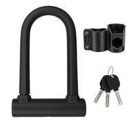 Bike Lock, 17mm Heavy Duty Anti-Theft Bicycle U-Lock with Mounting Bracket and 3 Keys, High Security Alloy Steel Bike U Locks with Silicone Cover for Bicycles, E-Bikes, Scooters, 7.87 x 4.8 in