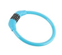 Bike Lock, 4 Digit Number Steel Cable Bike Lock High Security Cable Bike Lock with ABS Lock Head for Cycling Outdoors (Blue)