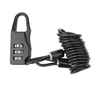 Bike Lock, Bike Lock Cable 1m Portable Stretch Zinc Alloy Mountain Bike Helmet Lock Bike Lock Etronic Lock Three Digit Password for Lock Helmet and Bike