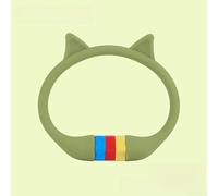 Bike Lock Featuring Cat Ear Silicone Steel Cable 10mm Thickness Zinc Alloy Core Combination Lock for Theft Prevention (Green)