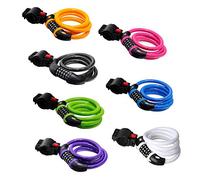 Bike Lock, GoFriend Bicycle Lock High Security 5 Digit Resettable Combination Coiling Cable Lock Best for Bicycle Outdoors, 1.2mx12mm (Purple)