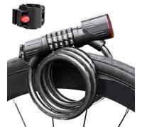 Bike Lock - Heavy Duty Security Chain Lock with Taillight, Quick Release Adjustable Bicycle Cable Locks, Anti Theft Steel U Locks, Waterproof Lightweight Bike Accessories for Urban Commuting Campus