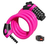 Bike Lock, High Security 5 Digit Code Bicycle Lock Best for Bicycle, Mountain Bike, Motorbike,Scooter, Skateboard, 1.2 m/ 4 ft