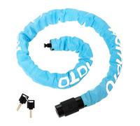 Bike Lock with Key, 100cm Length Bicycle Lock, Bike Locks High Security, 360° Rotatable Lock Head with Waterproof Keyhole Cover, Chain Lock for E Bike/Motorcycle/Door/Gate/Fence(Light Blue)