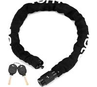 Bike Lock with Key, 8mm Heavy Duty Bicycle Lock, Anti-Theft High Security, 85cm Length Chain Lock for Scooter/Motorbike/Door/Gate/Fence