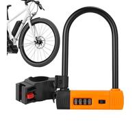Bike Locks Heavy Duty Anti Theft | Heavy Duty 4-Digit Combination Bicycle Safety Accessories | Combo Bike U Lock | for Road Mountain Cycles Door Fence Gate Home School