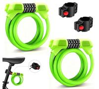Bike Locks Heavy-Duty, High-Security Bike Cable Lock with Passcode Unlock, / Weather Resistant Resettable Bicycle Combination Cycle Lock for E-Bike Mountain Bike Ski Gate