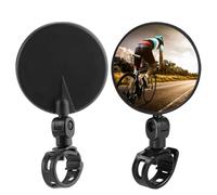 Bike Mirror, Bicycle Cycling Rear View Mirrors, Wide Angle Rear View Mirrors, 360°Adjustable Plastic Convex Mirror Bike Mirror with Rotatable Handlebar, for 15-35mm Handlebar Mountain Road Bike,2 Pcs