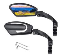 Bike Mirror Handlebar, 2 PCS Cycle Mirrors for Bike Handlebars, Bicycle Mirror Left and right 360 Degree Rotatable Sides Suitable for Bicycles, Mountain Bikes, Scooters, Motorcycle Handlebars