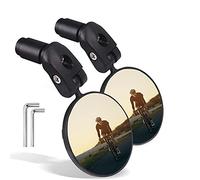 Bike Mirrors 2pcs Bar End Bicycle Mirrors for Handlebars Bicycle Cycling Rear View Mirrors, Safe Rearview Mirror with a Bike Mirror for Mountain Road Bike Bicycle