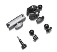Bike Motorcycle Handlebar Camera Clamp Mount for Gopro Insta360 X5 X4 X3 X2 ONE RS R Mevo Start, for DJI Action Cameras, Clamp Bracket with 1/4" Thread Interface Magic Arm for Moto/Bicycle/Pole