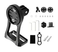 Bike Mount Kit Aluminium Alloy Out Front Stem Computer Holder Compatible with Garmin Edge Bryton Cateye, Universal Road Mountain Bicycle Handlebar Extension Bracket Kit for Cyclists (Black)