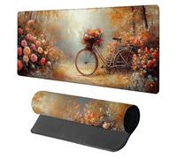 Bike Mouse Mat, Mouse Pad 1600x800x3mm, Desk Mat Large, XXL Gaming Mousepad, Desk Accessories Keyboard Pad, Office Accessories Gaming Mousemat, for Computers Laptop Office Large Mousemat, Pink 7-4437