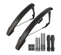 Bike Mud Guard, Adjustable Quick Release Mudflap, PC Nylon Bicycle Mudguard Set, Front 45cm, Rear 66.5cm+19.7cm Extension, for Mountain, Road, Cycling, Commuting, Recreational Biking