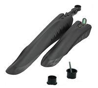 Bike Mudguard, 2 Parts-Universal Full Cover Thicken Widen Bicycle Fenders Set Mountain Bike Front and Rear Mud Guard Portable Adjustable Bike Fender Mudflap for MTB mountain road bike Black