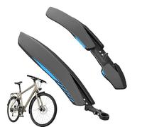 Bike Mudguard - 24/26/27.5Inch Adjustable Mudguard Set - Front Rear Clip-On PP Mud Guard Fenders - Mountain Road City Bikes Commuting Cycling