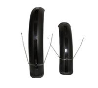 Bike Mudguard Bicycle Fender Set 20x4.0 inch Wide Front Rear Mudguards MTB Off-Road Fat Tire Bike Wings Full Coverage Bike Plastic (Color : A pair Black)