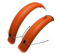 Bike Mudguard Bicycle Fender Set 20x4.0" Wide Front Rear Mudguards MTB Off-Road Fat Tire Bike Wings Full Coverage Bike Plastic (Color : A pair Orange)