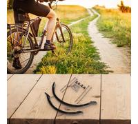 Bike Mudguard Set, Bicycle Mudguards Full Cover Thicken Widen Bicycle Fenders Set, Front+Rear Mudguard For 16 In Folding Bike Riding(16-inch V brake)