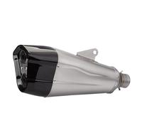 Bike Muffler Pipe 51mm Universal Motorcycle Exhaust Escape Pipe 100cc-1000cc Scooter For Fz6 Pcx125R1 R3 R6 Tmax560, Tmax530(Silver)