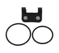 Bike Number Plate Bracket Holder with Adjustable ABS Clamp and Straps for Triathlon Racing, Compatible with Round or Flat Shape Seatposts for Secure Number Display (B)