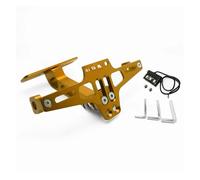 bike number plate mount For Hon@&da MT07 MT09 MT10 Motorcycle Rear License Plate Mount Holder Turn Signal Lights Aluminum Alloy Bracket(Yellow with light)