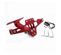 bike number plate mount For Hon@&da MT07 MT09 MT10 Motorcycle Rear License Plate Mount Holder Turn Signal Lights Aluminum Alloy Bracket(Red with light)