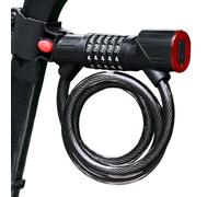 Bike Padlock, 5 Digit Combination Padlock Rechargeable with Light for Scooter, Cut and Rust Resistant Protection for Motorcycle and Cycling, Hiking and Mountain Biking