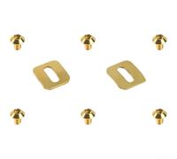 Bike Pedal Cleats, 2Pcs Titanium-Alloy Anodized Finish With M5x11 Screws For Time For Xpresso For Xpro Road Cycling Pedals Multicolor(Golden)
